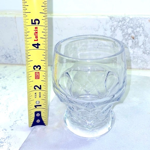 Georgian Tumblers Set of 5 Cambridge Glass Co Vintage 4 Sided Diamond Design EUC - Picture 9 of 10